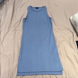 Topshop Ribbed Blue Dress